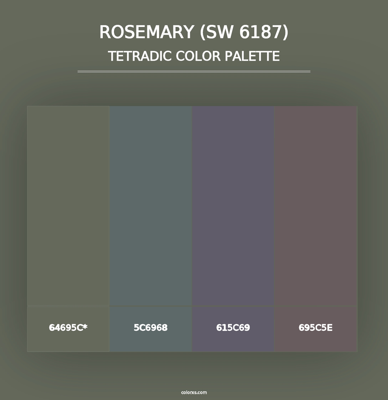 Rosemary (SW 6187) - Tetradic Color Palette