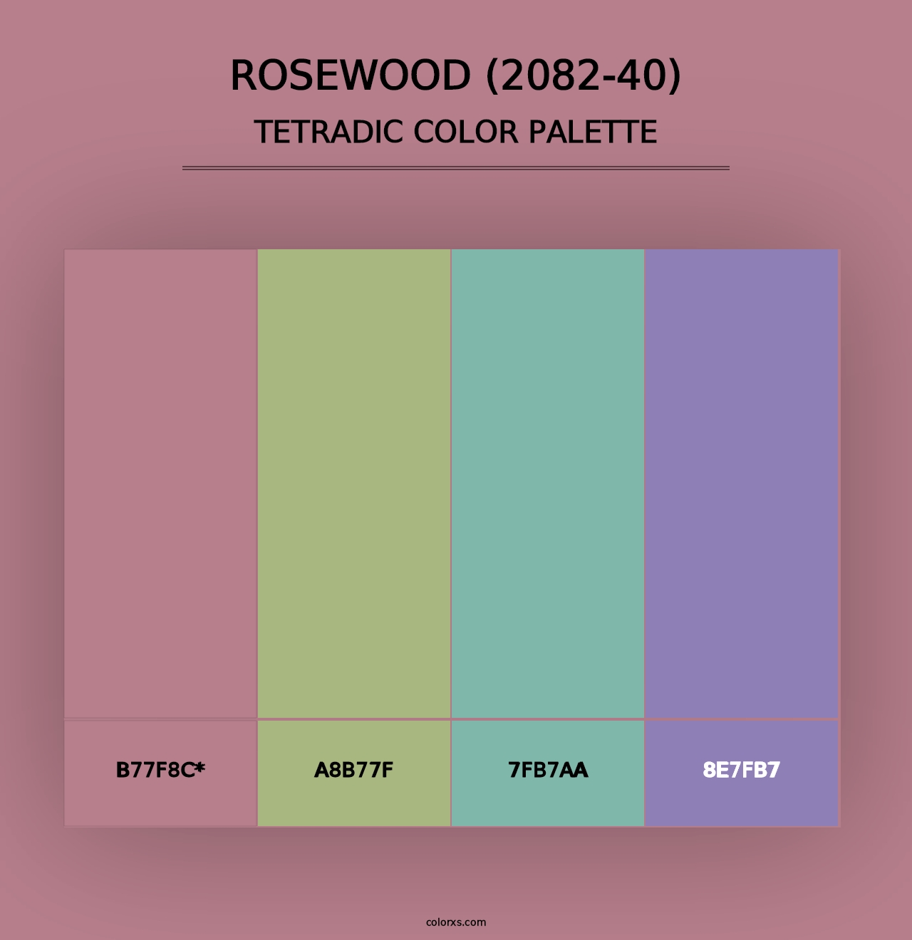 Rosewood (2082-40) - Tetradic Color Palette