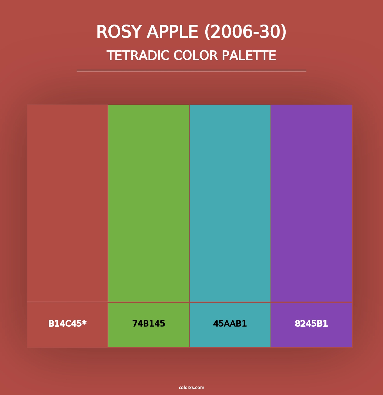 Rosy Apple (2006-30) - Tetradic Color Palette