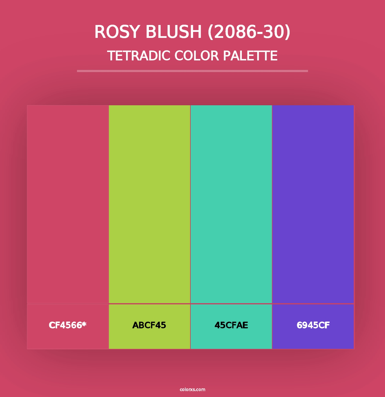 Rosy Blush (2086-30) - Tetradic Color Palette