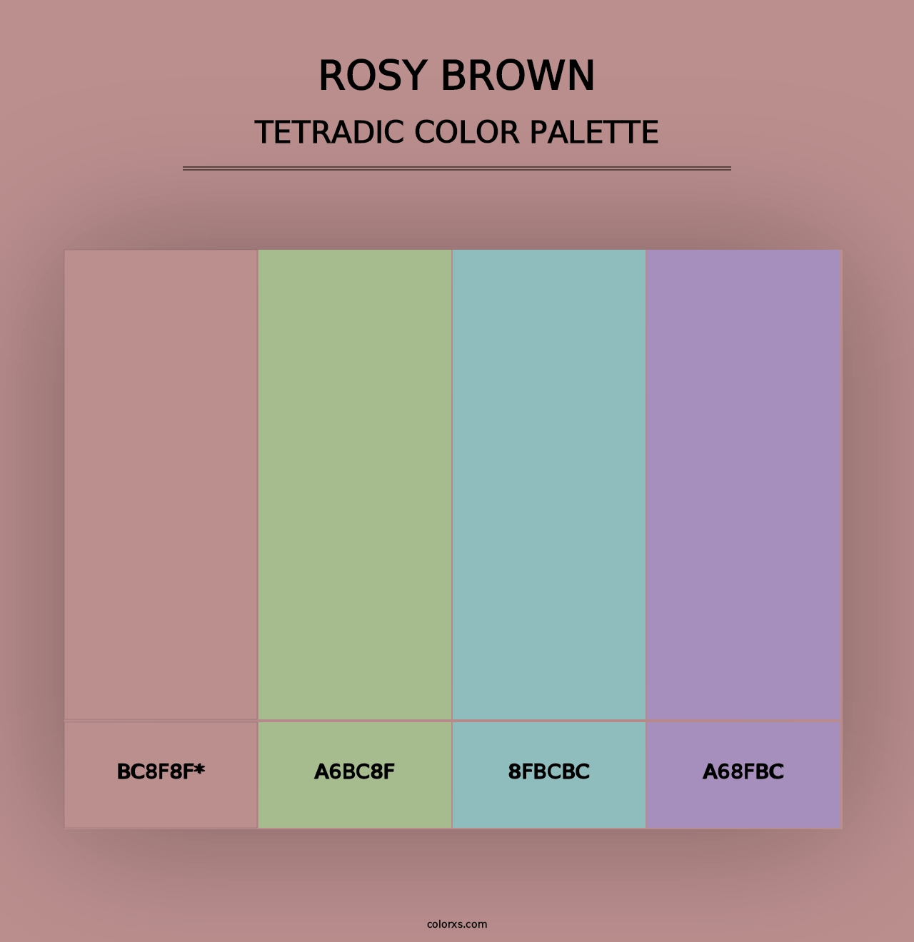 Rosy Brown - Tetradic Color Palette