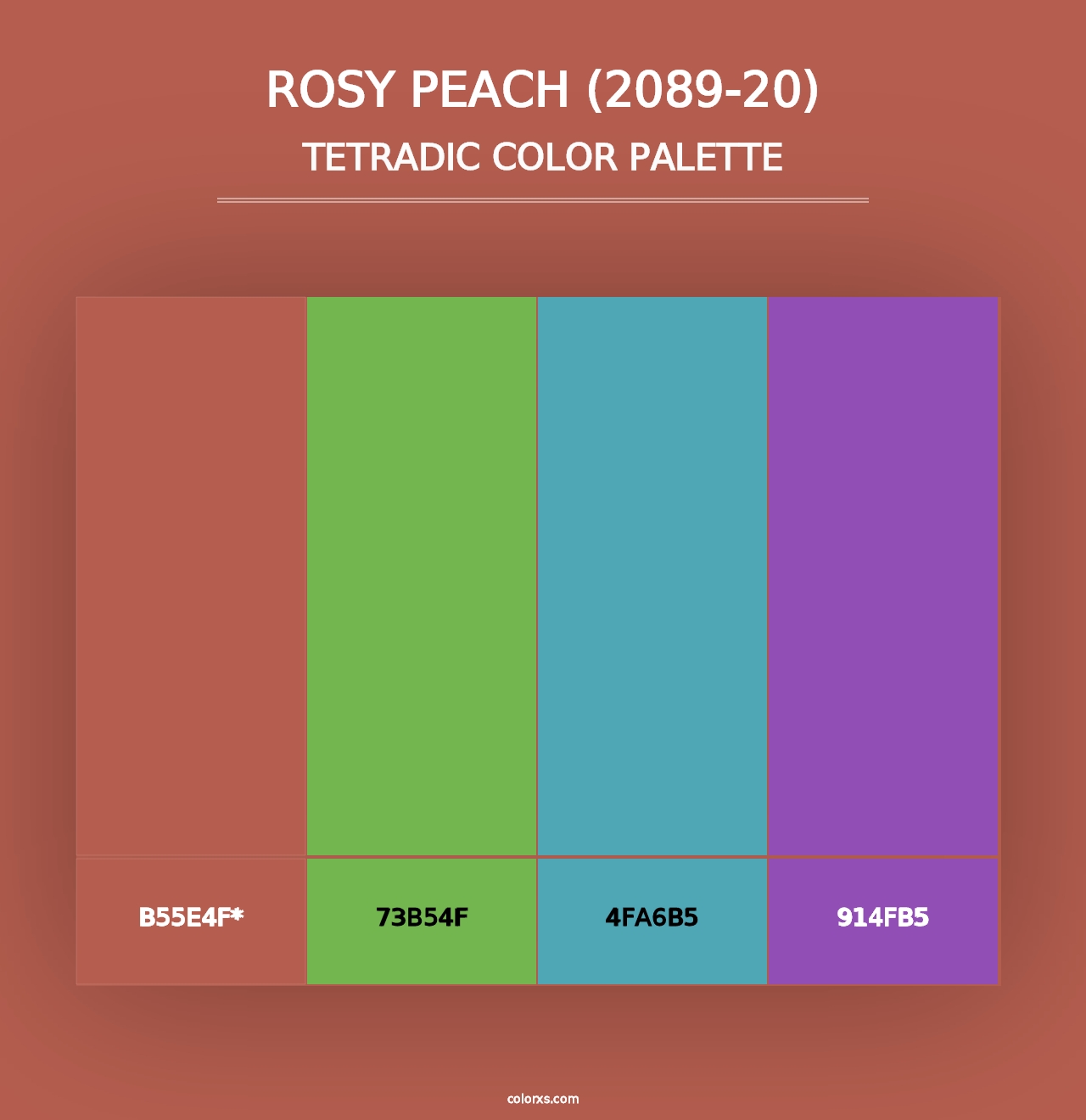 Rosy Peach (2089-20) - Tetradic Color Palette