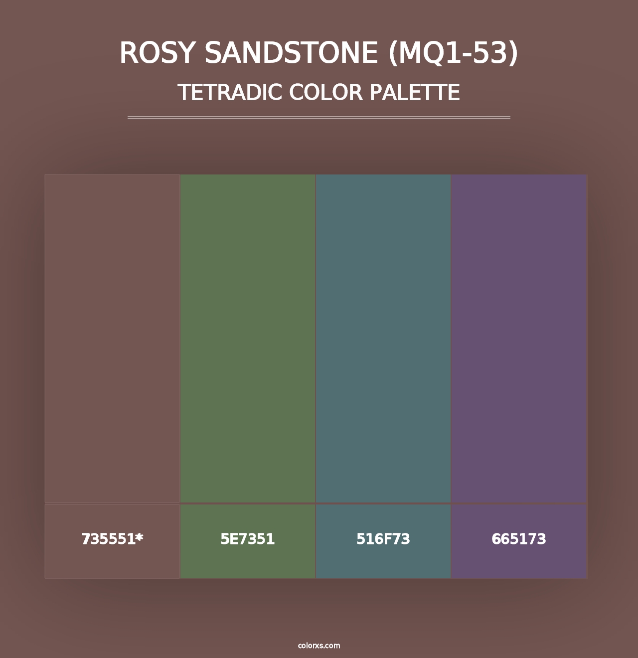 Rosy Sandstone (MQ1-53) - Tetradic Color Palette