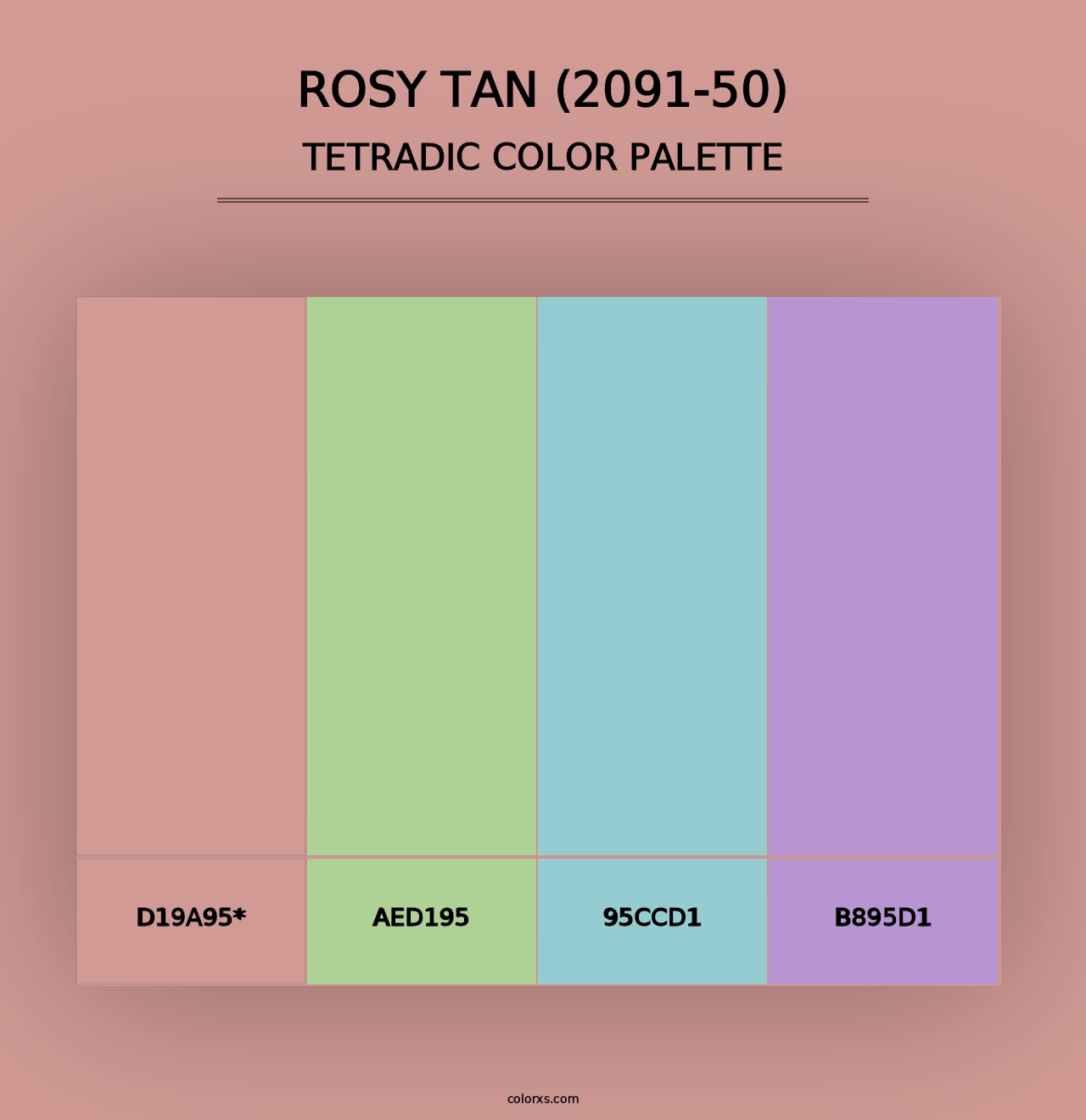 Rosy Tan (2091-50) - Tetradic Color Palette