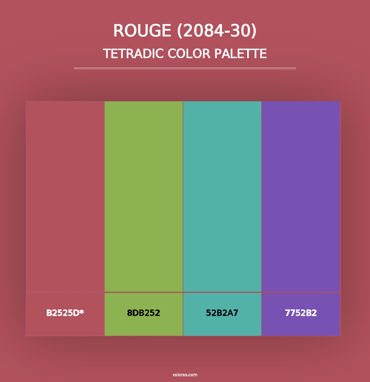 Rouge (2084-30) - Tetradic Color Palette