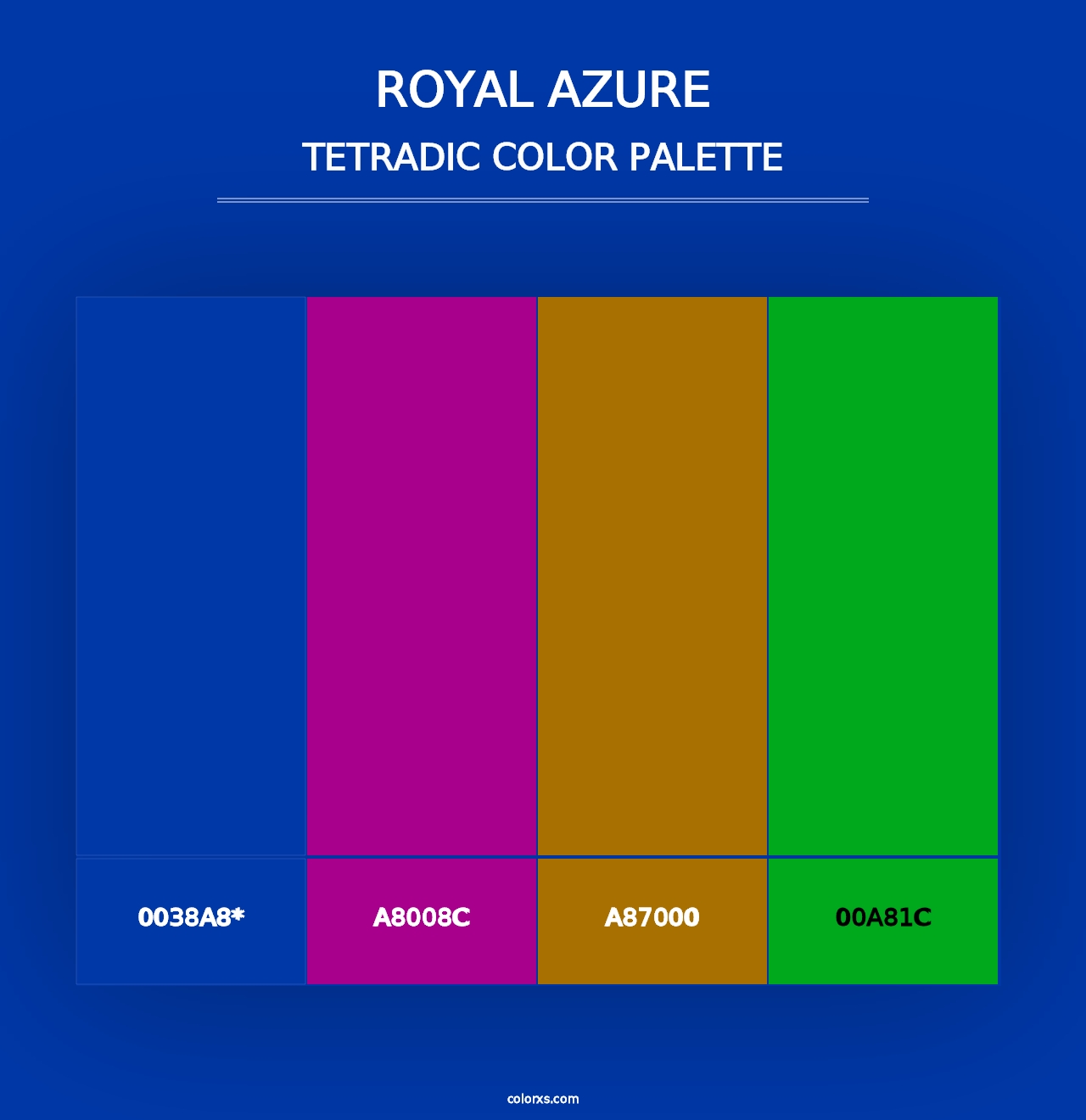 Royal Azure - Tetradic Color Palette