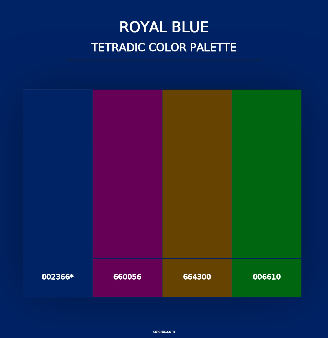 Royal Blue - Tetradic Color Palette