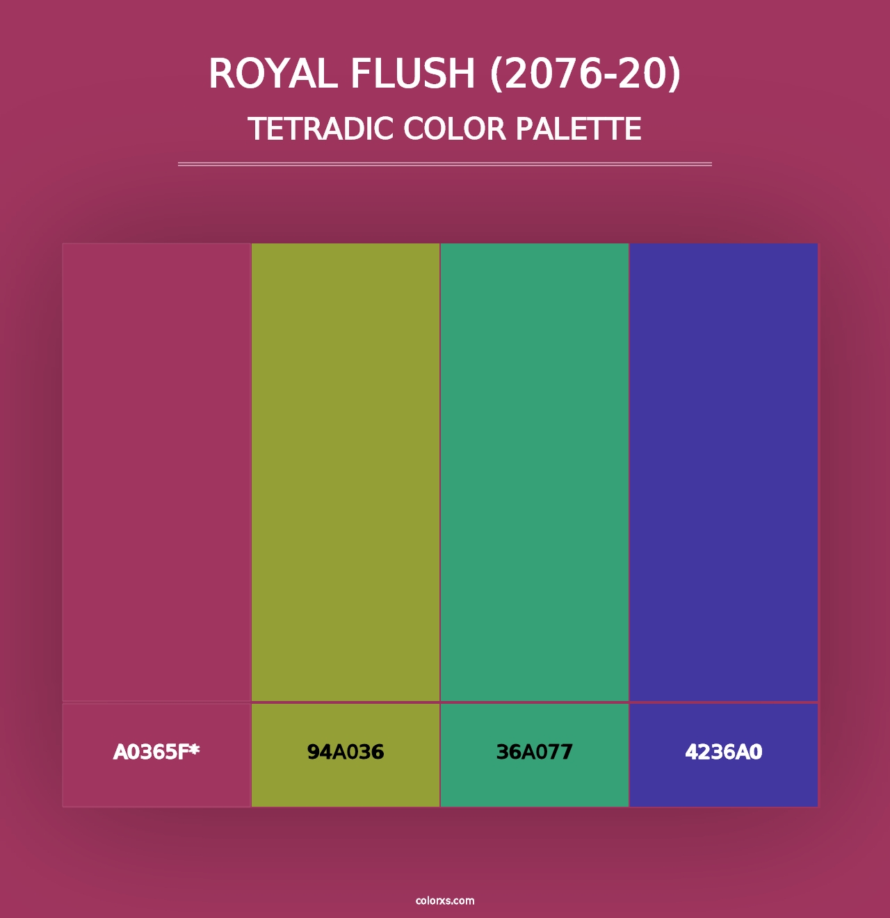 Royal Flush (2076-20) - Tetradic Color Palette