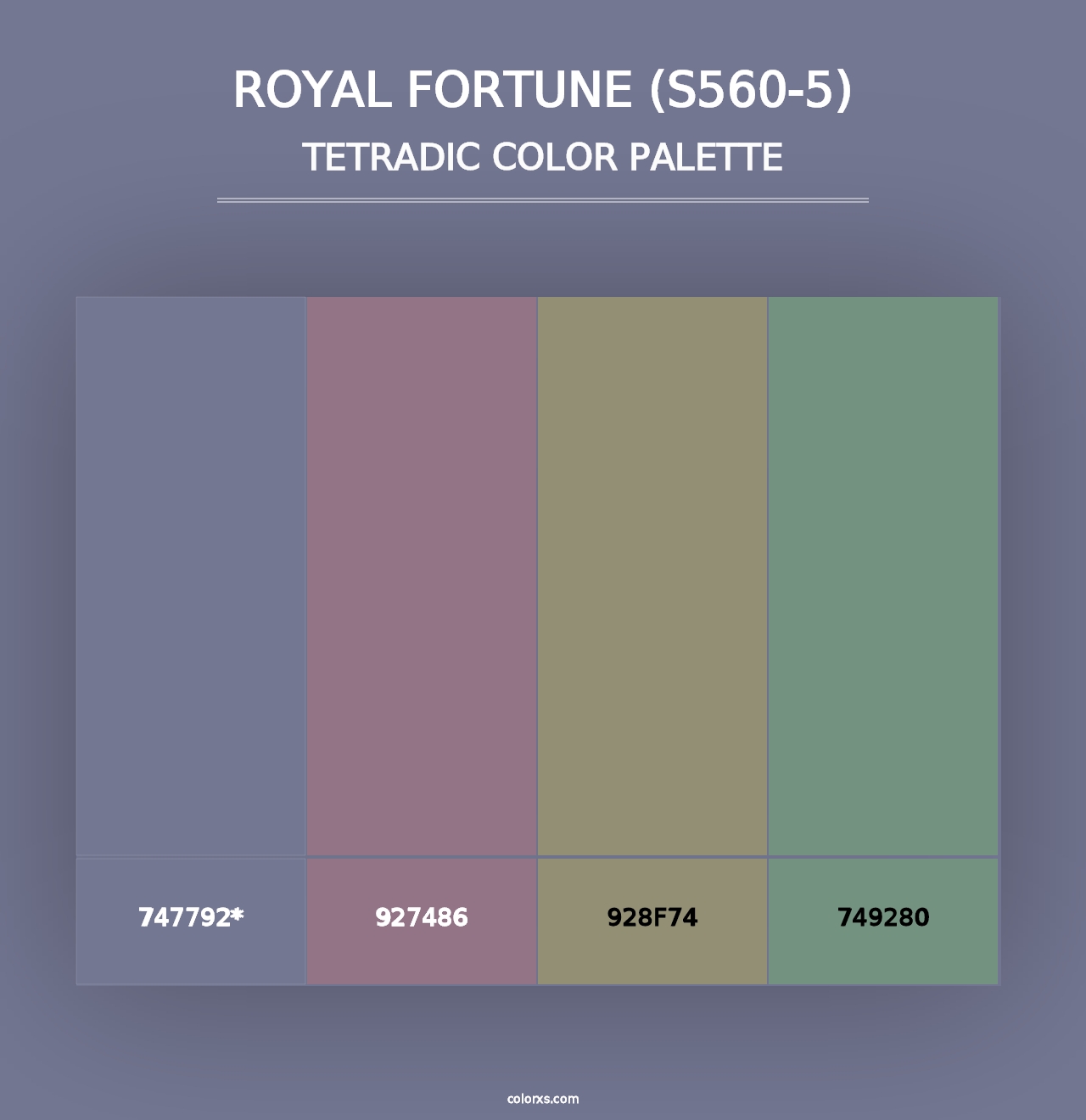 Royal Fortune (S560-5) - Tetradic Color Palette