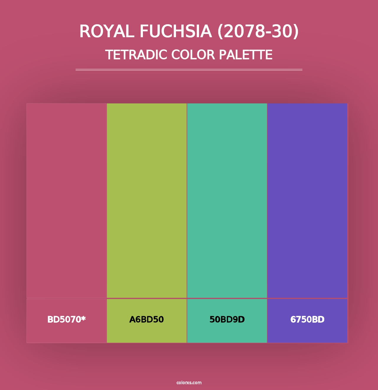 Royal Fuchsia (2078-30) - Tetradic Color Palette