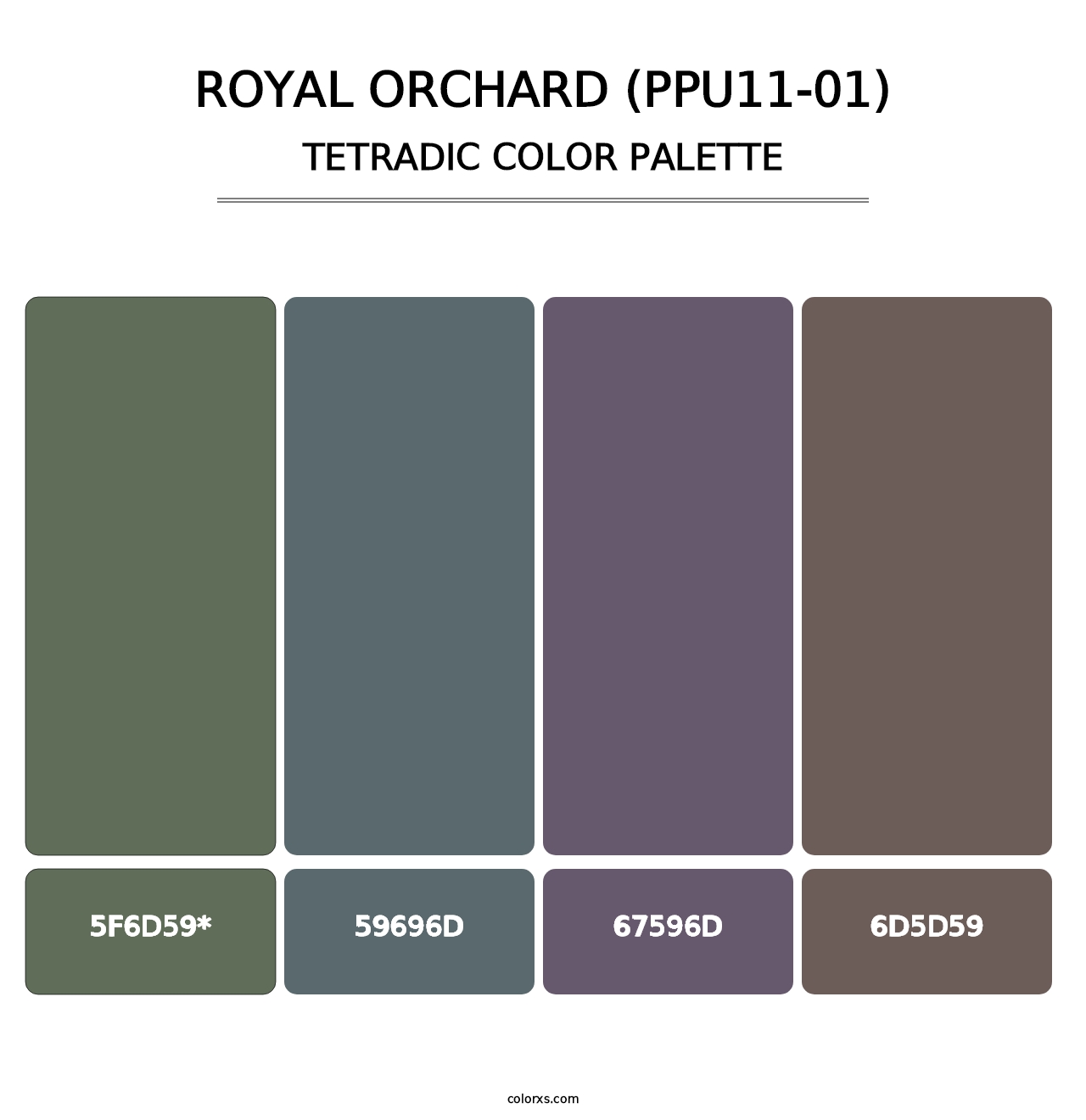 Royal Orchard (PPU11-01) - Tetradic Color Palette