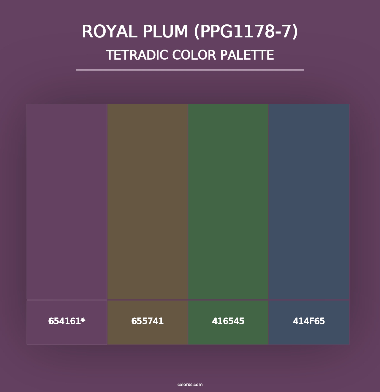 Royal Plum (PPG1178-7) - Tetradic Color Palette