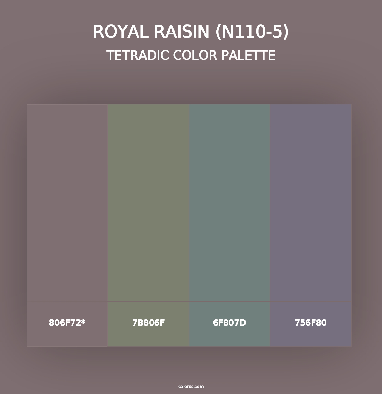 Royal Raisin (N110-5) - Tetradic Color Palette