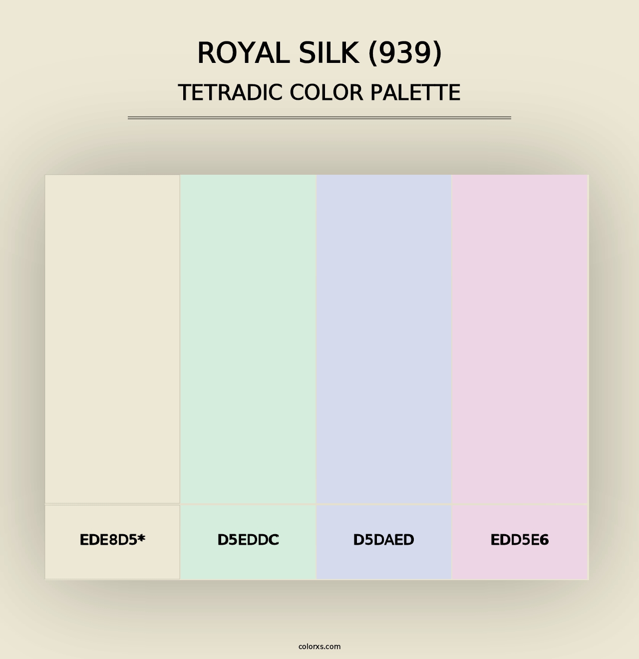 Royal Silk (939) - Tetradic Color Palette