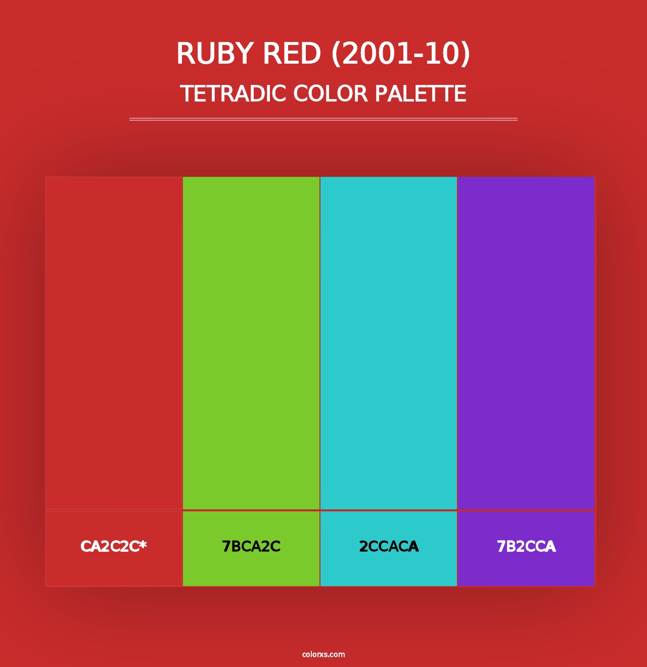 Ruby Red (2001-10) - Tetradic Color Palette