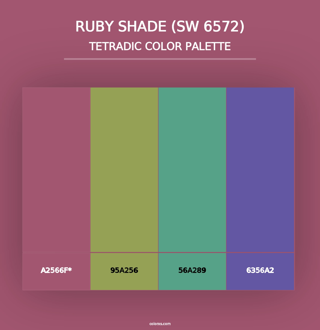 Ruby Shade (SW 6572) - Tetradic Color Palette