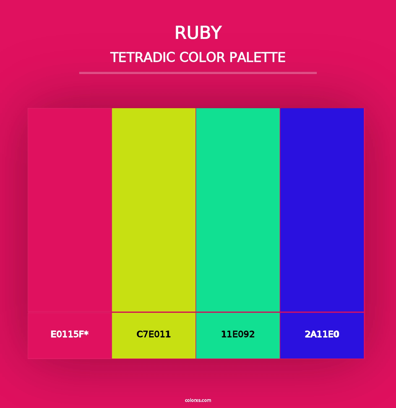 Ruby - Tetradic Color Palette