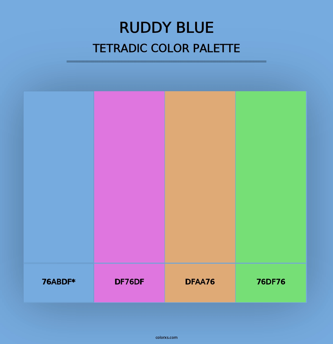 Ruddy Blue - Tetradic Color Palette