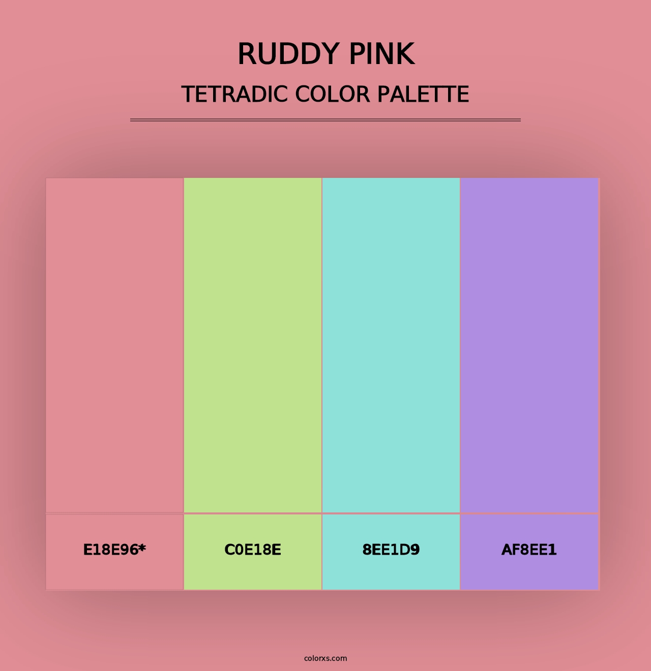 Ruddy Pink - Tetradic Color Palette