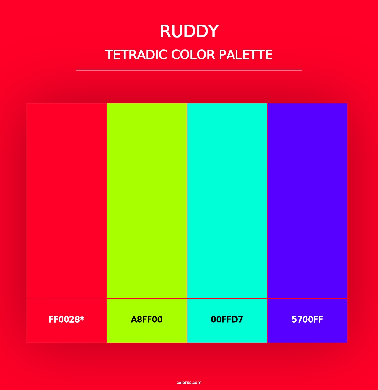 Ruddy - Tetradic Color Palette