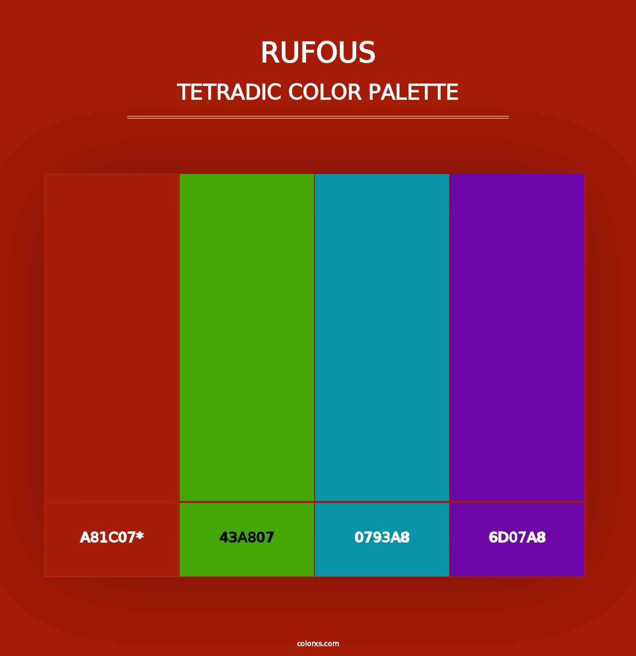 Rufous - Tetradic Color Palette