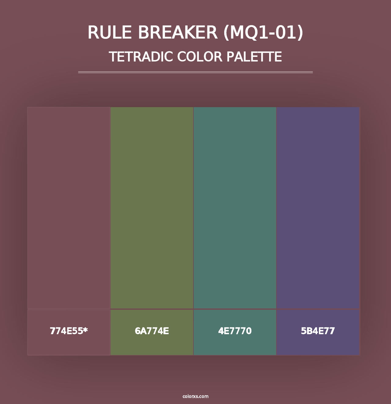 Rule Breaker (MQ1-01) - Tetradic Color Palette