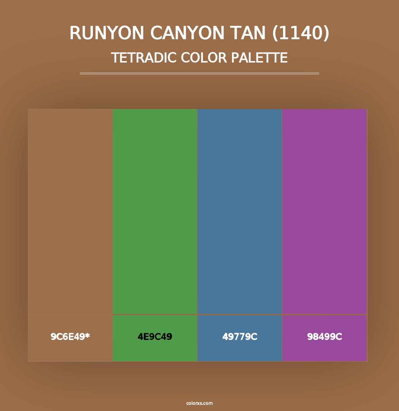 Runyon Canyon Tan (1140) - Tetradic Color Palette