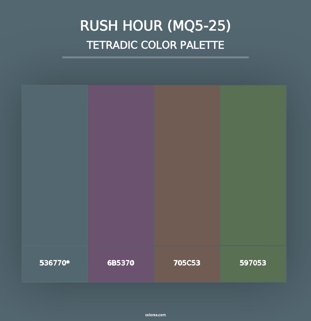 Rush Hour (MQ5-25) - Tetradic Color Palette