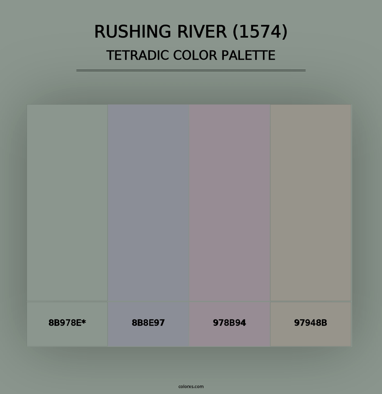 Rushing River (1574) - Tetradic Color Palette