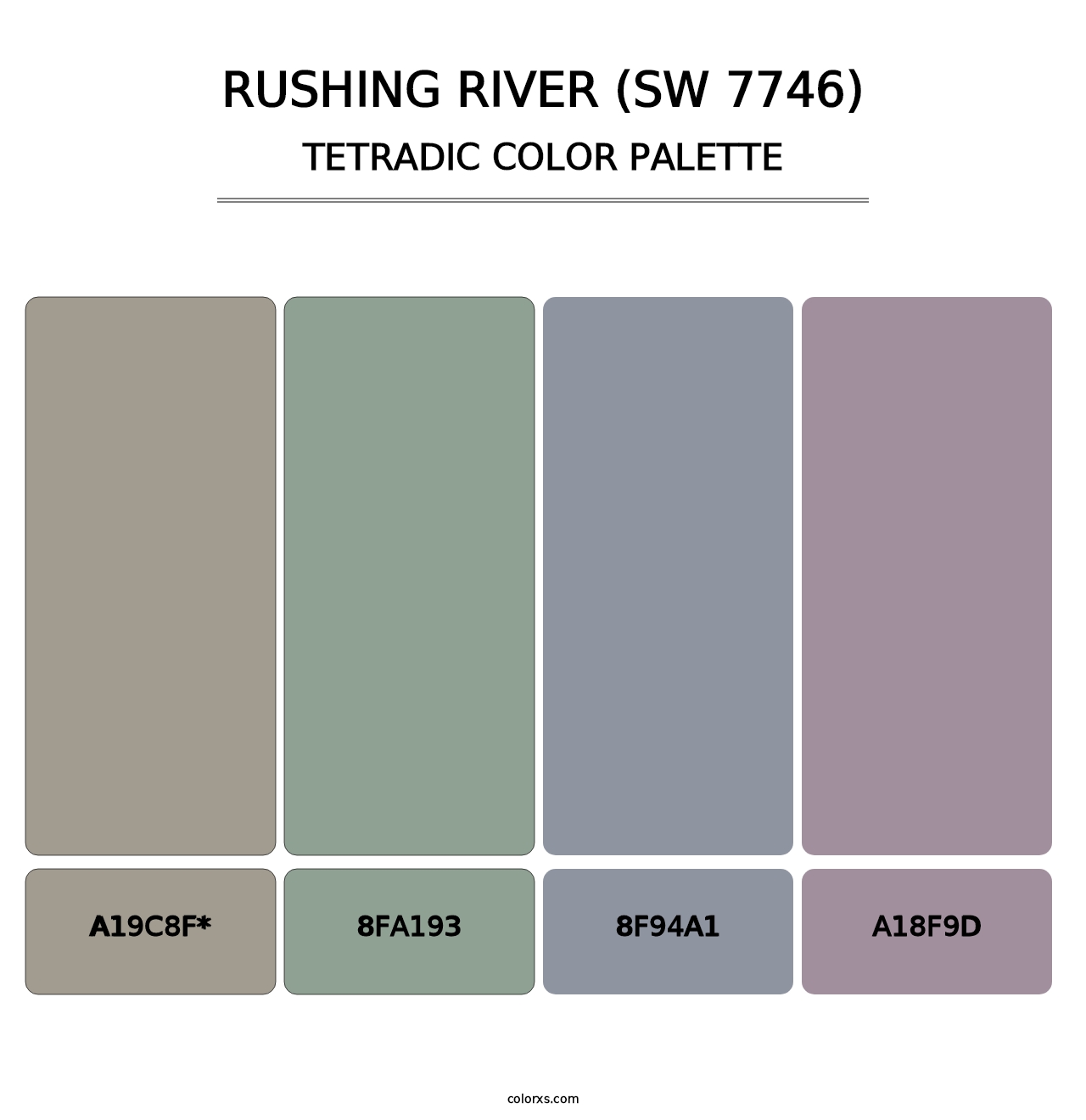 Rushing River (SW 7746) - Tetradic Color Palette