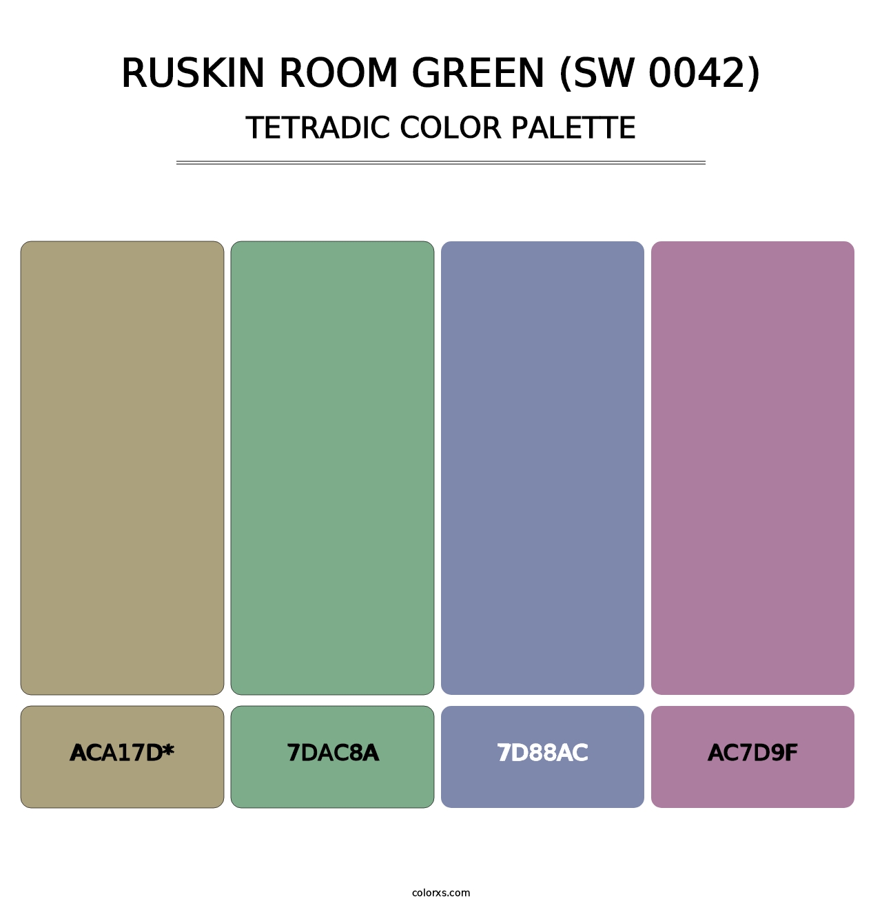 Ruskin Room Green (SW 0042) - Tetradic Color Palette