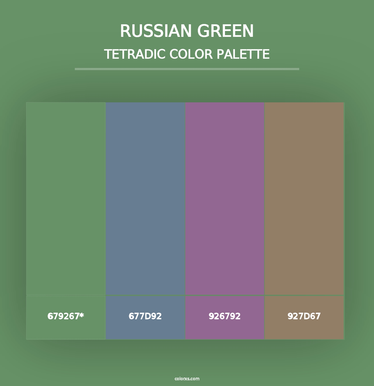 Russian Green - Tetradic Color Palette