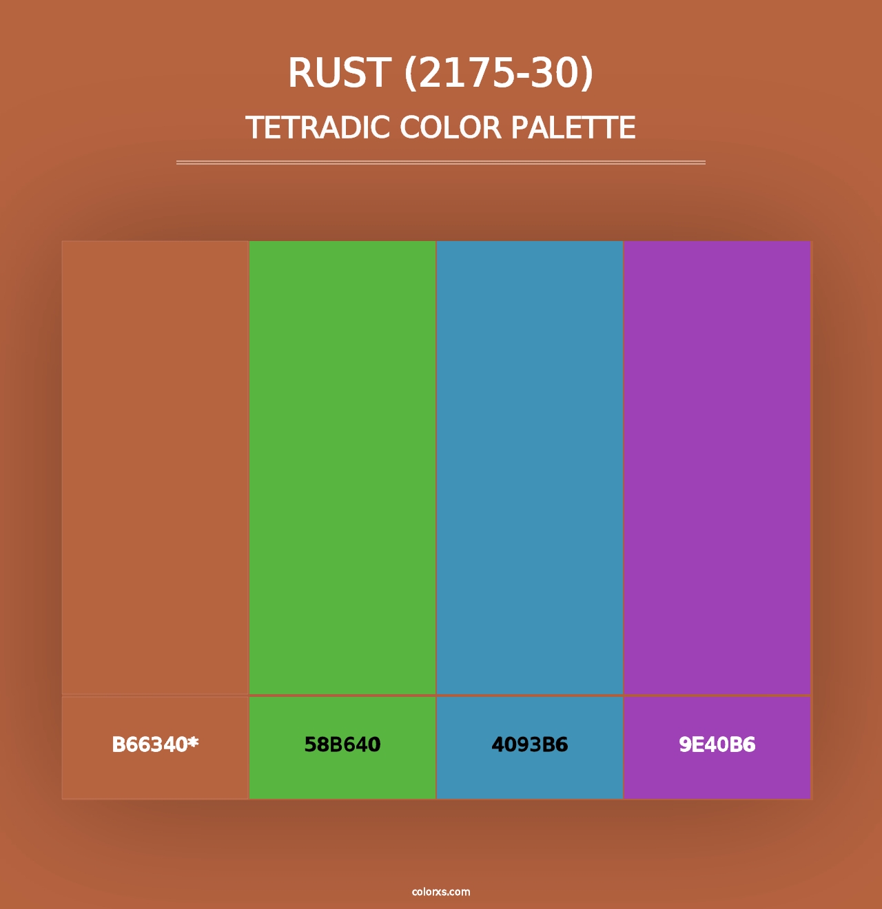 Rust (2175-30) - Tetradic Color Palette