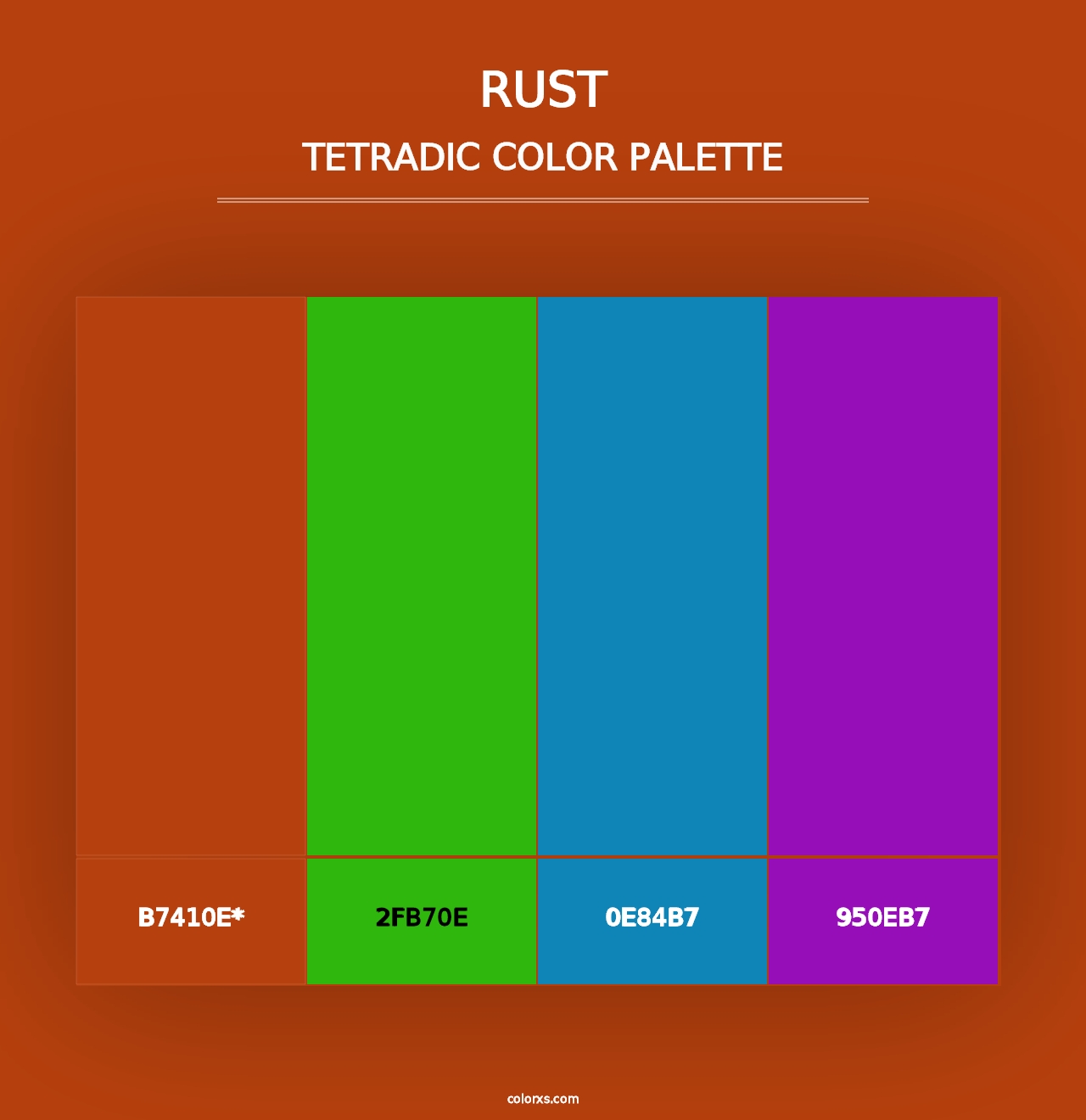 Rust - Tetradic Color Palette