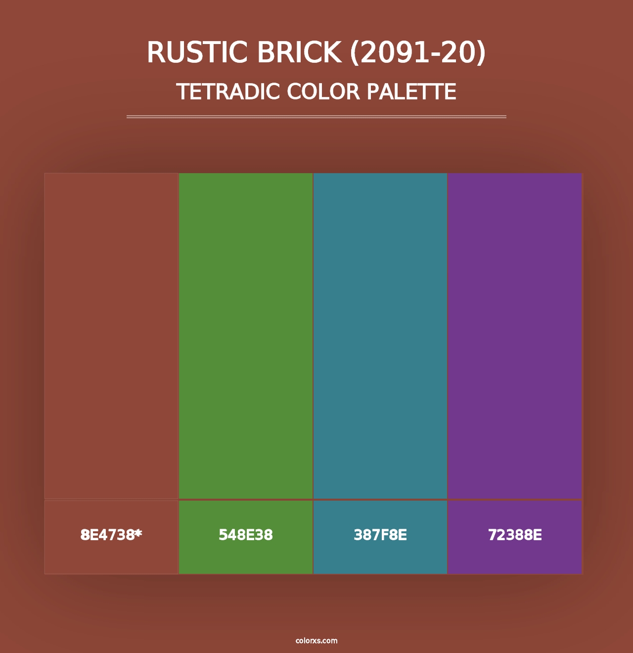 Rustic Brick (2091-20) - Tetradic Color Palette