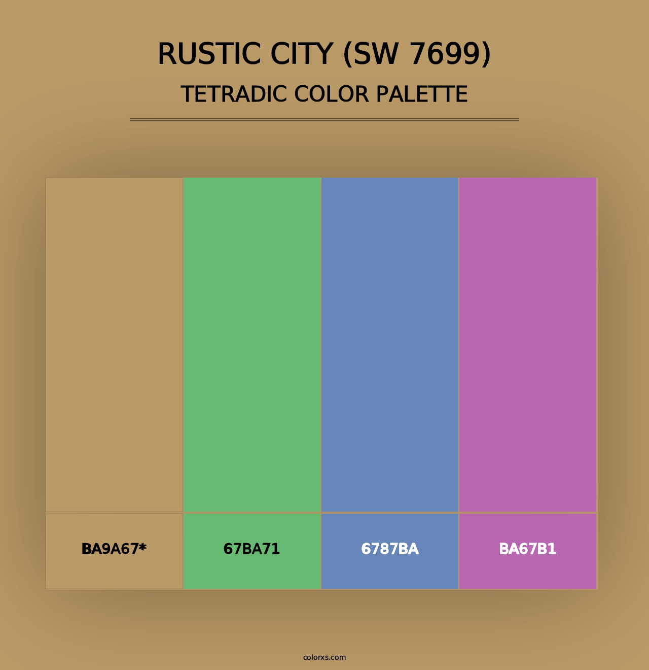 Rustic City (SW 7699) - Tetradic Color Palette