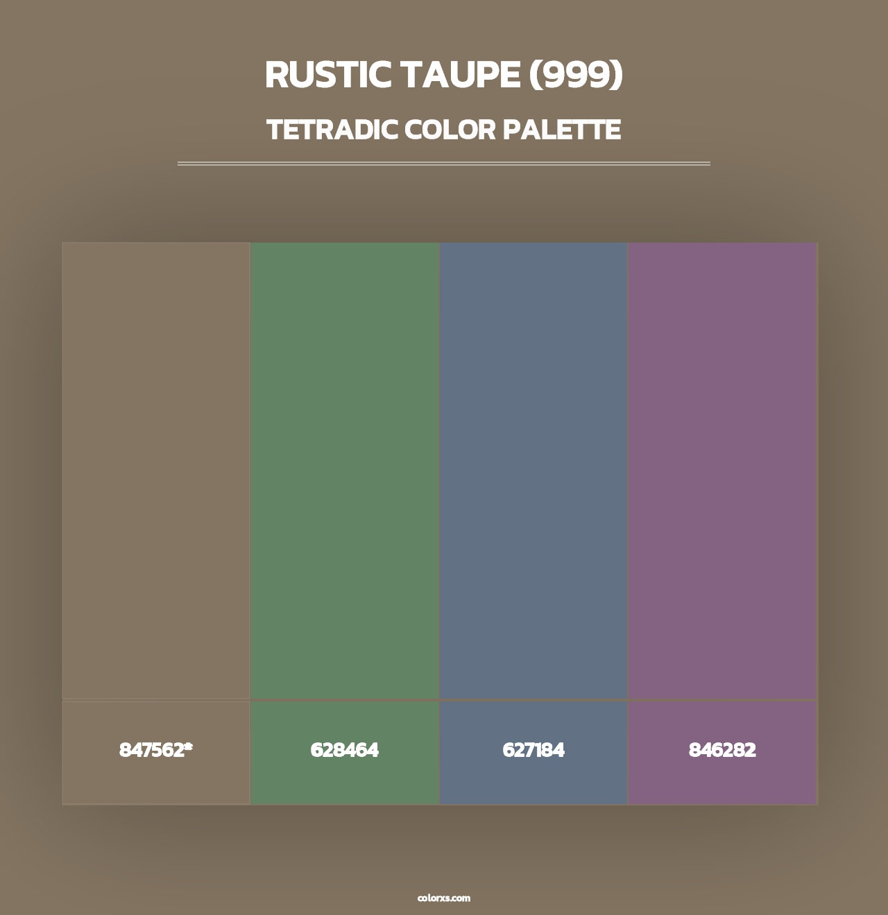 Rustic Taupe (999) - Tetradic Color Palette