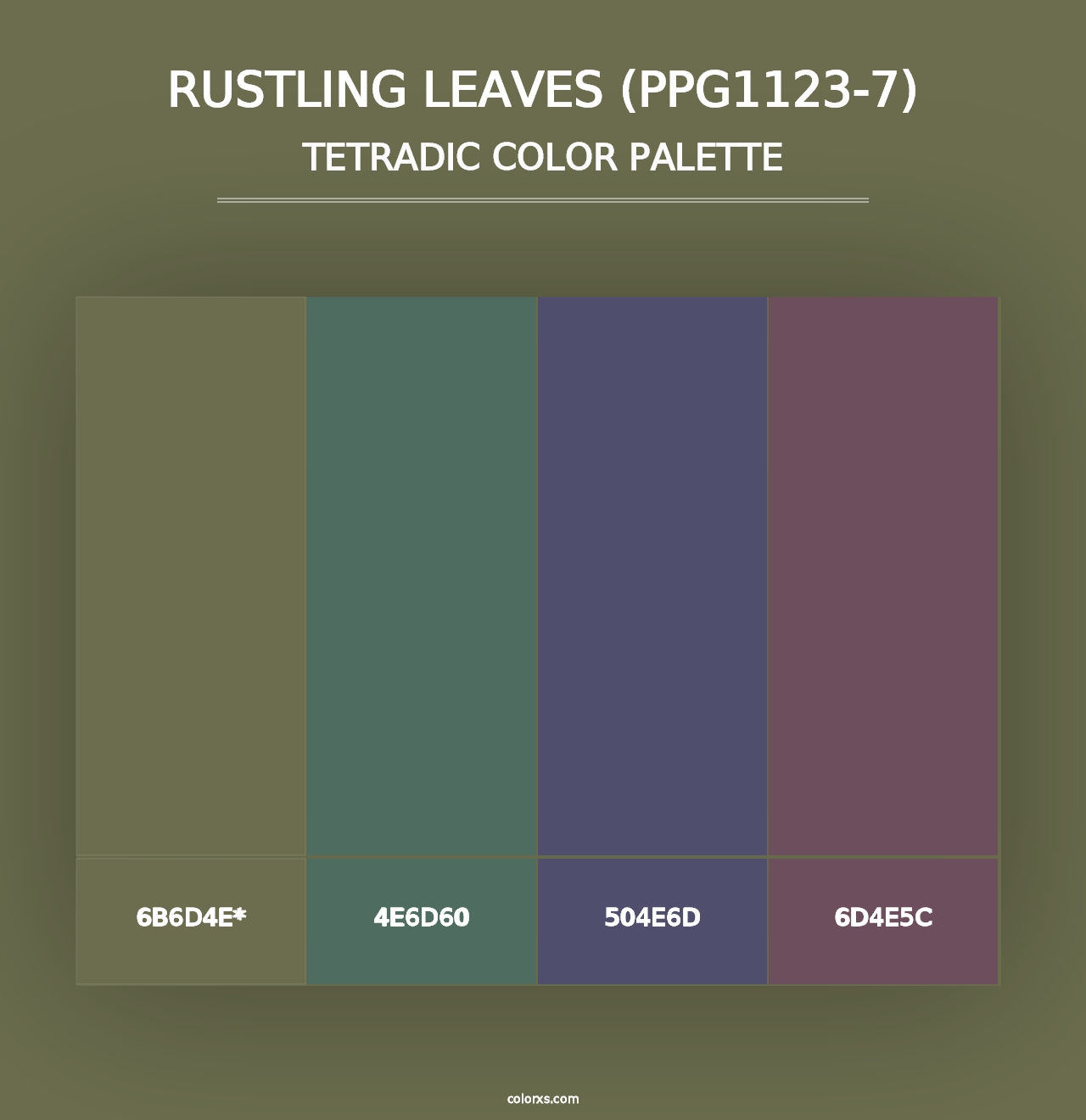 Rustling Leaves (PPG1123-7) - Tetradic Color Palette