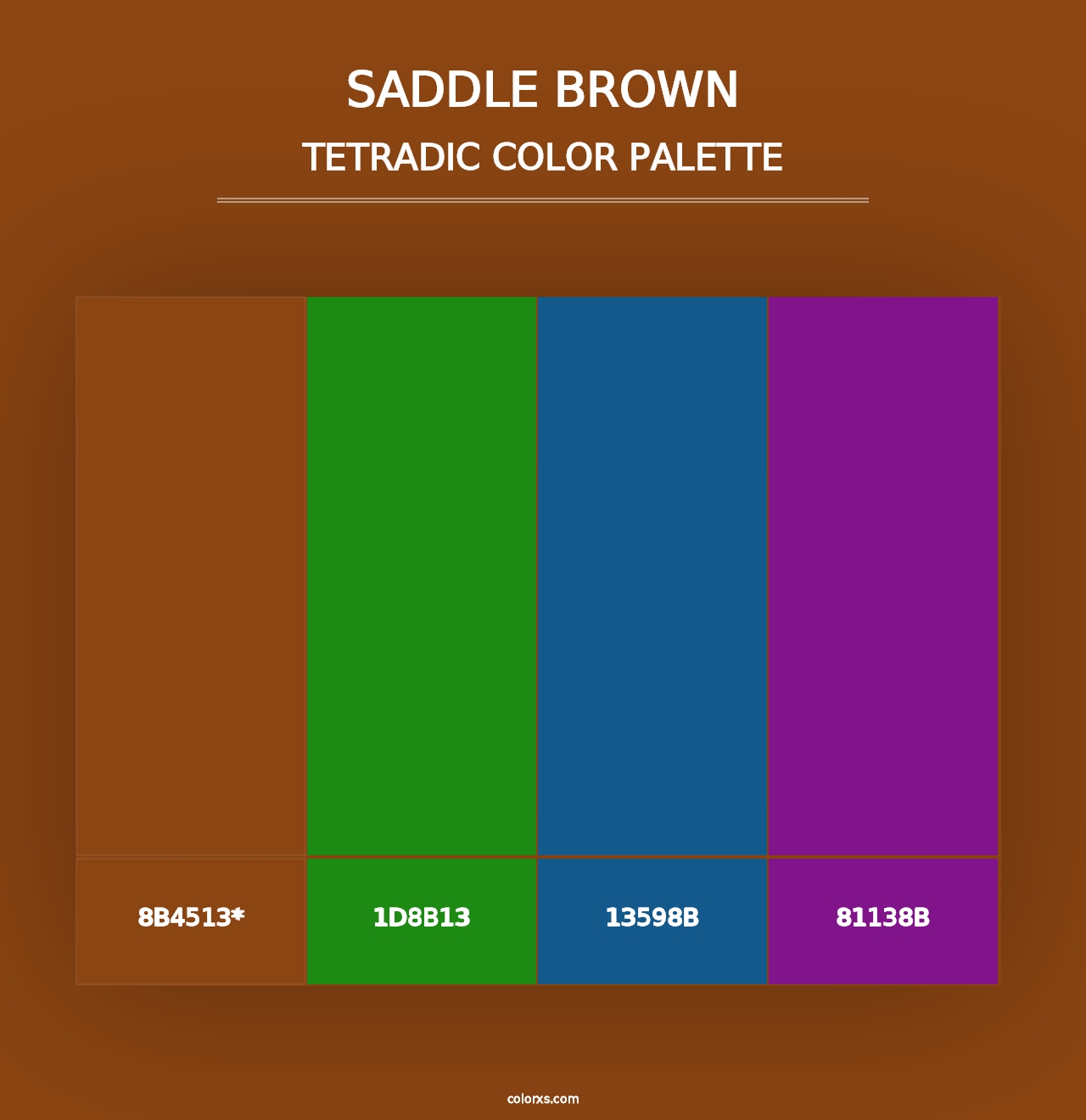 Saddle Brown - Tetradic Color Palette