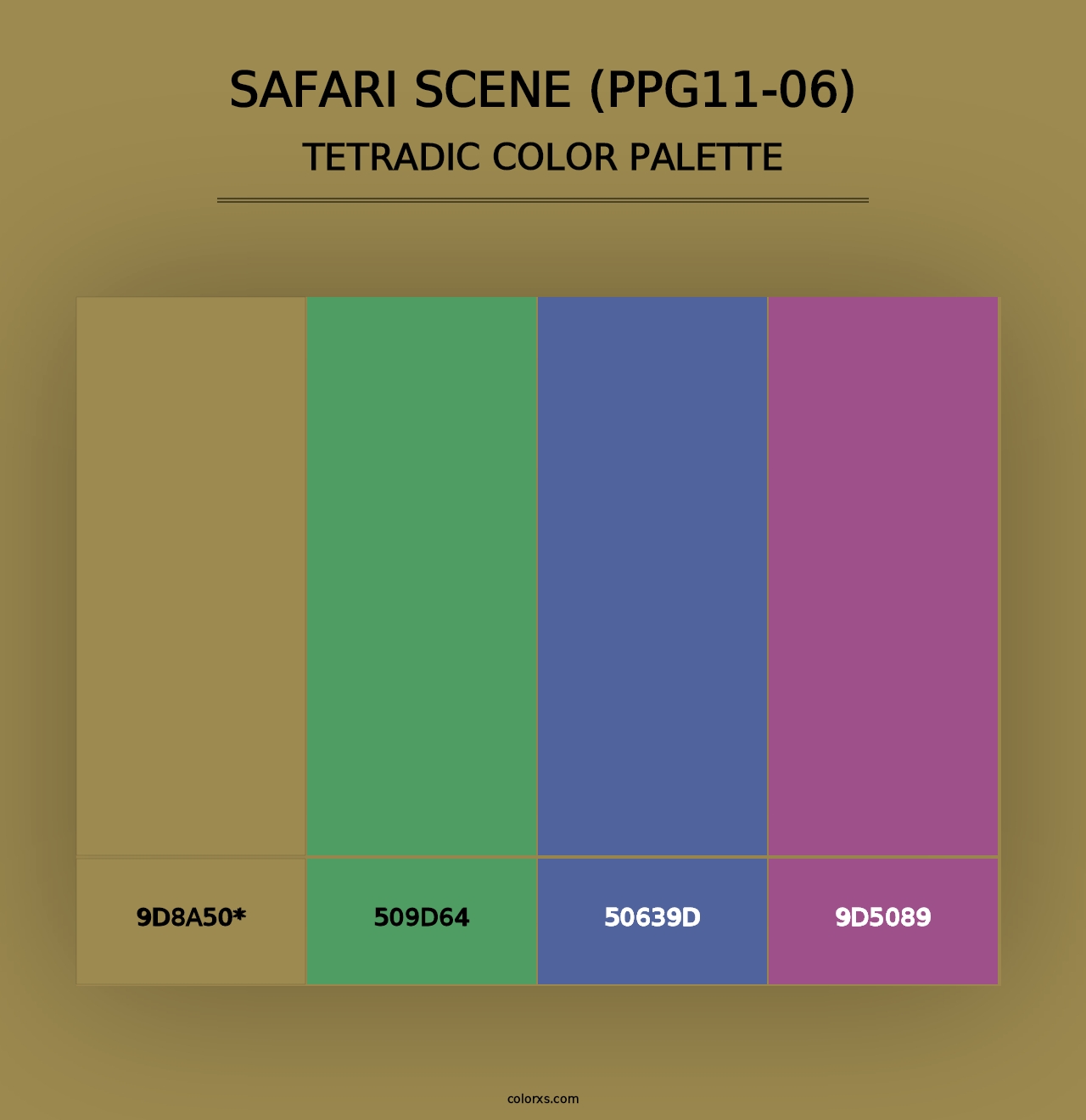 Safari Scene (PPG11-06) - Tetradic Color Palette