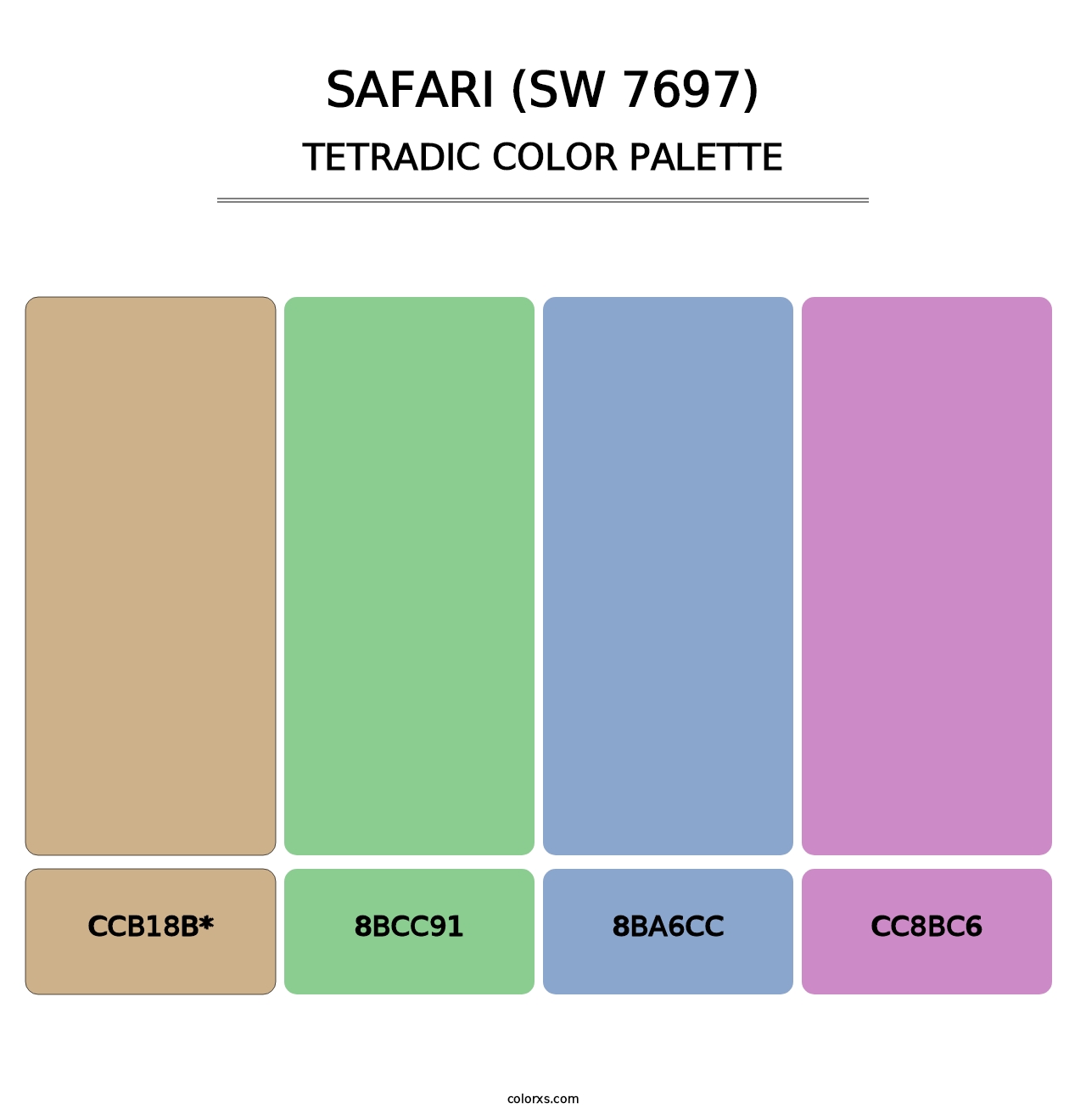 Safari (SW 7697) - Tetradic Color Palette