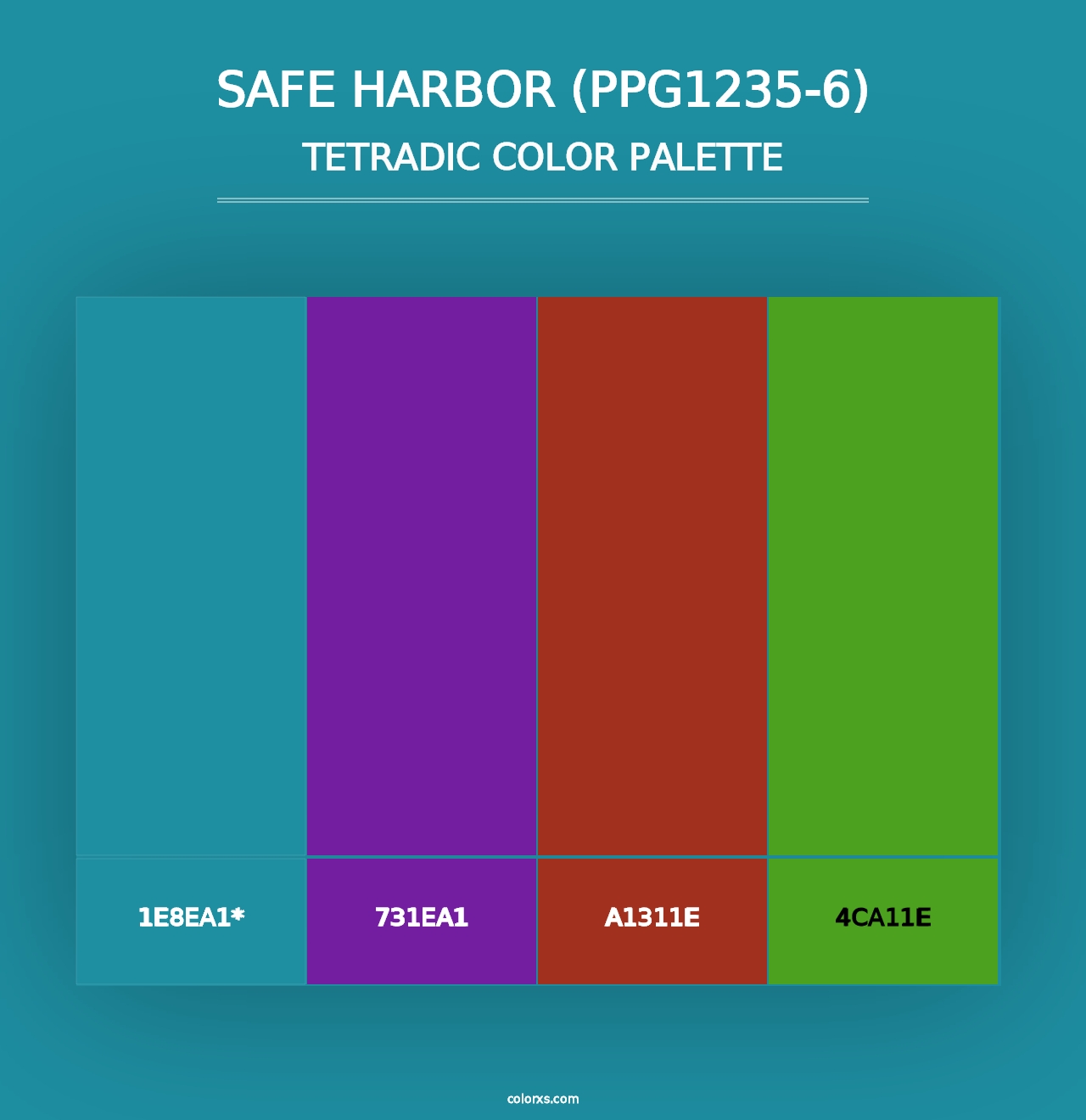 Safe Harbor (PPG1235-6) - Tetradic Color Palette