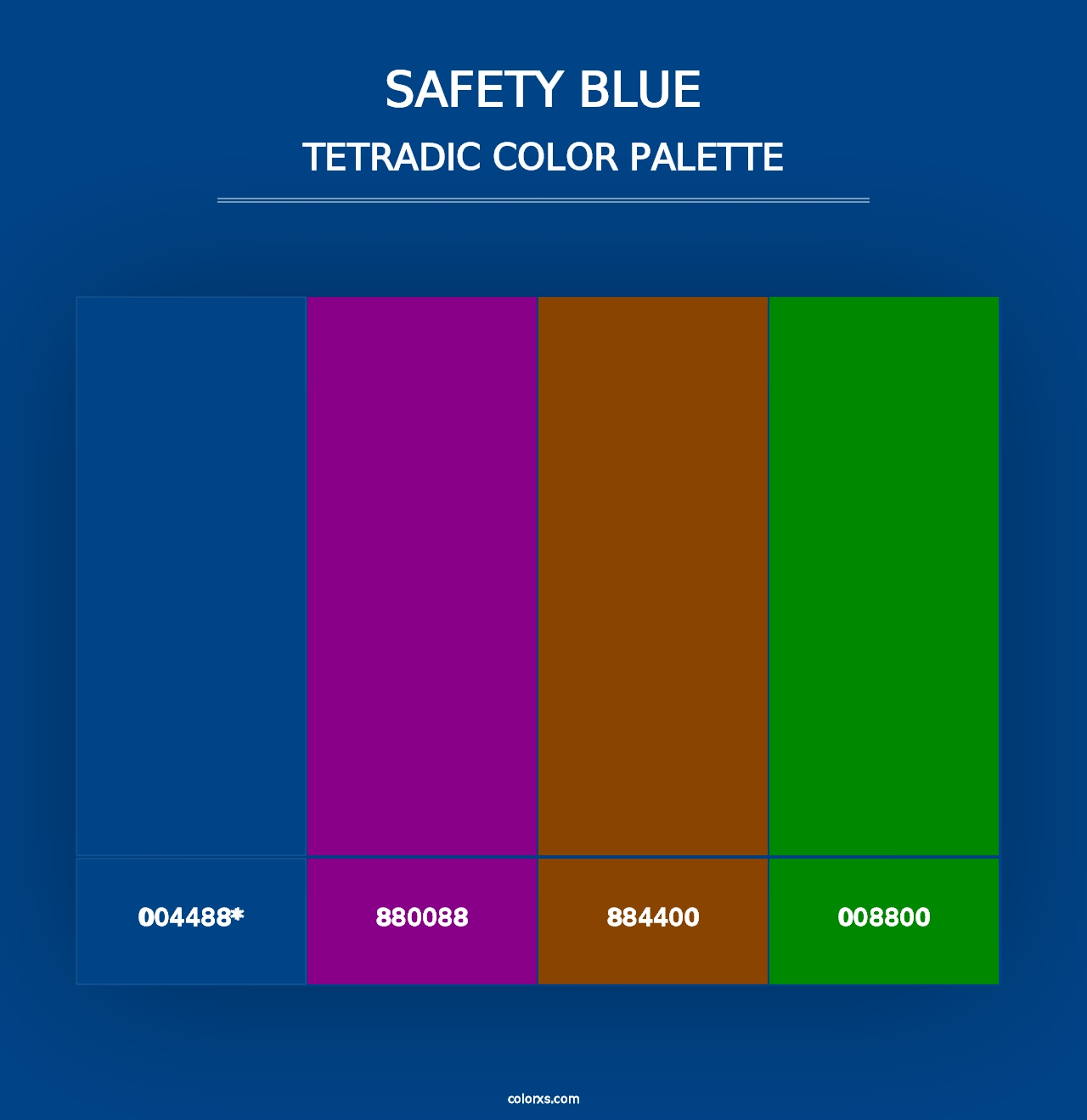 Safety Blue - Tetradic Color Palette