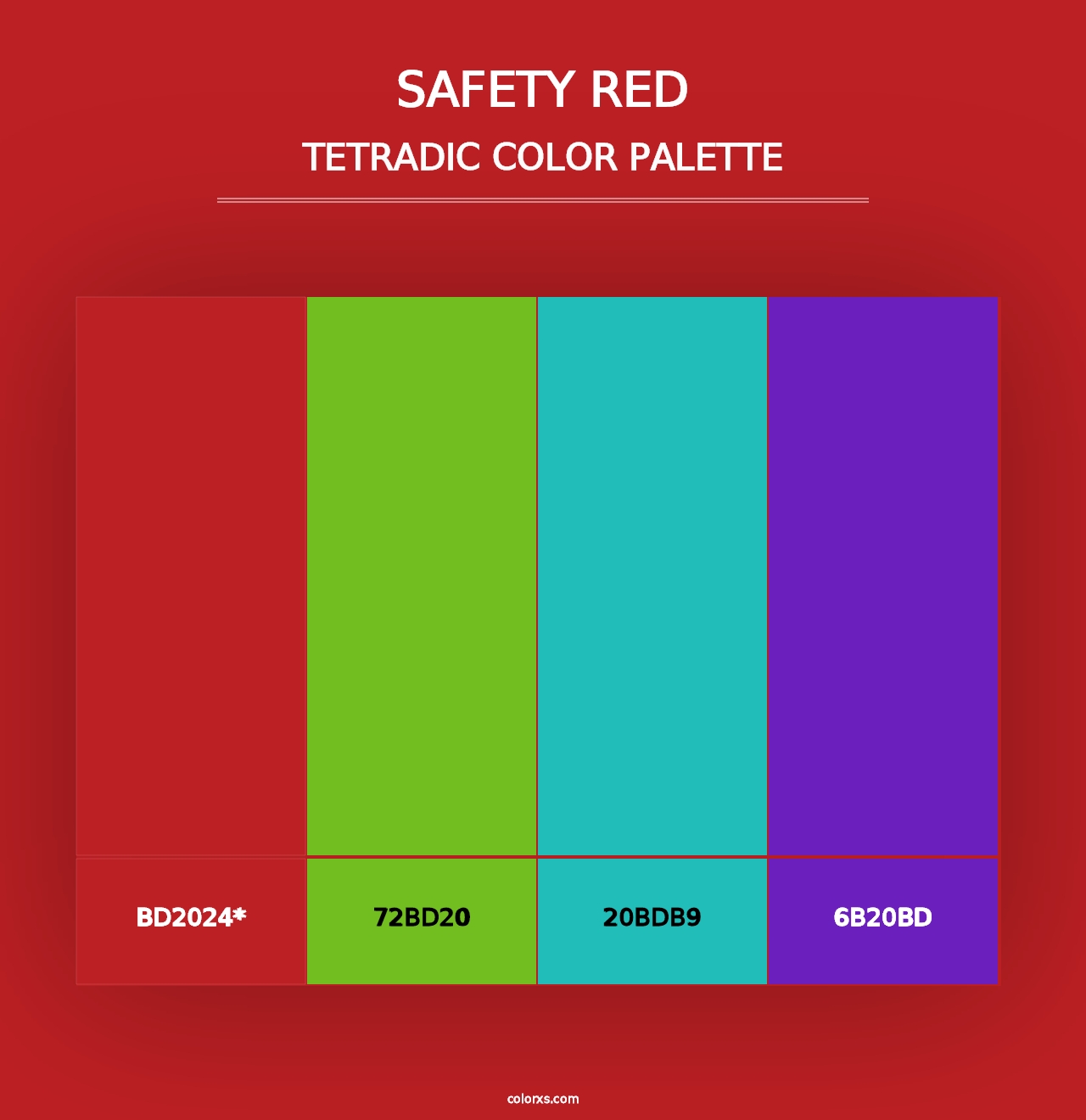 Safety Red - Tetradic Color Palette