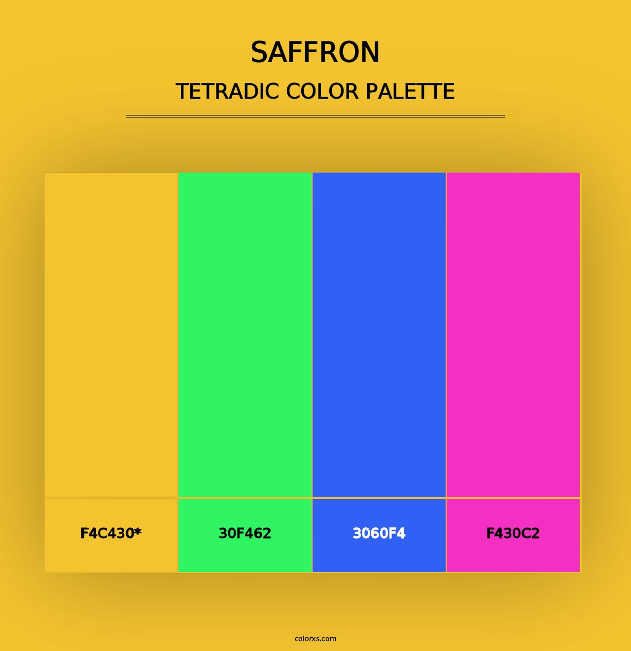 Saffron - Tetradic Color Palette