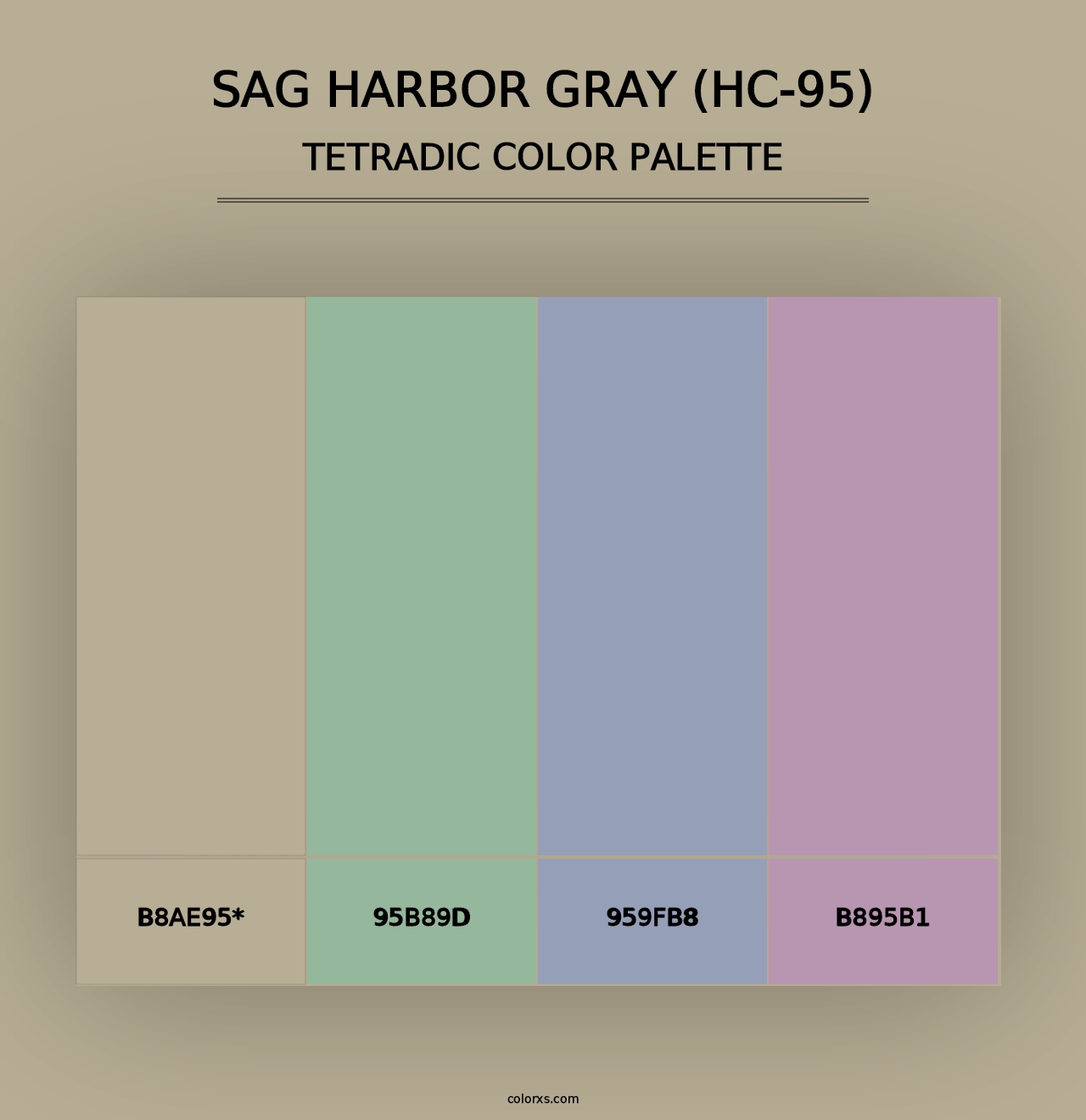 Sag Harbor Gray (HC-95) - Tetradic Color Palette