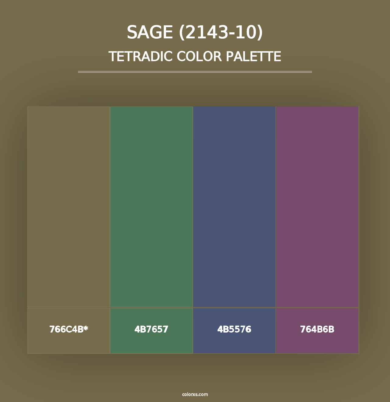 Sage (2143-10) - Tetradic Color Palette