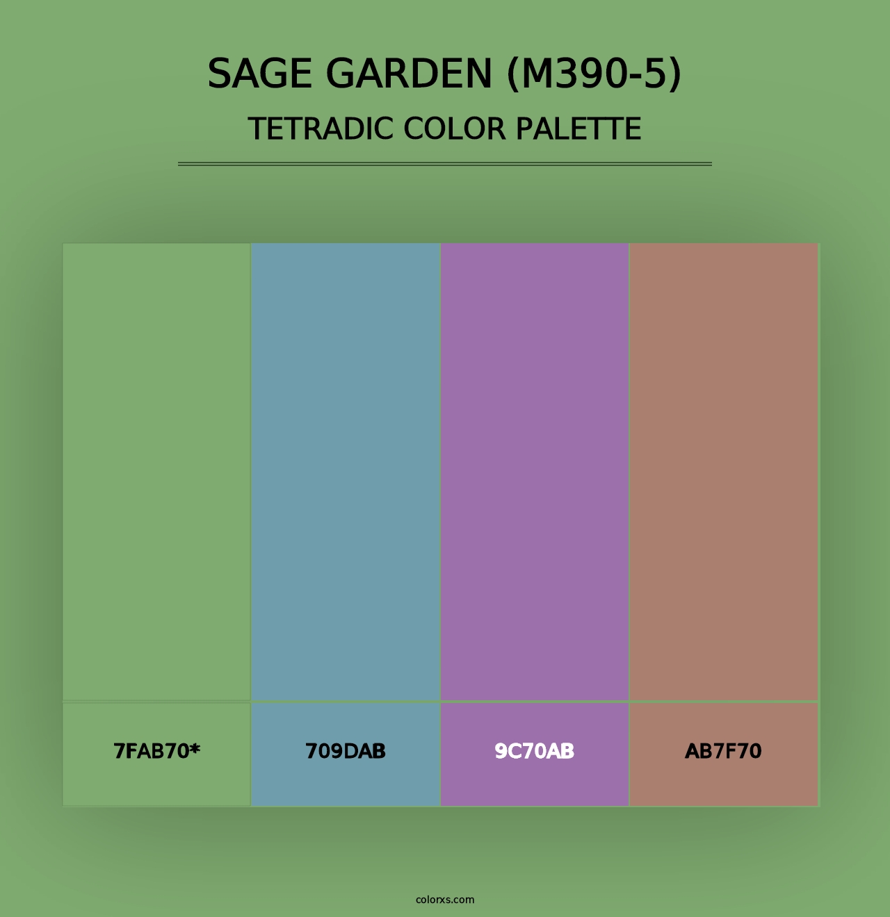 Sage Garden (M390-5) - Tetradic Color Palette