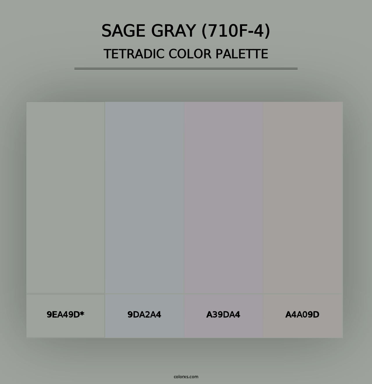 Sage Gray (710F-4) - Tetradic Color Palette