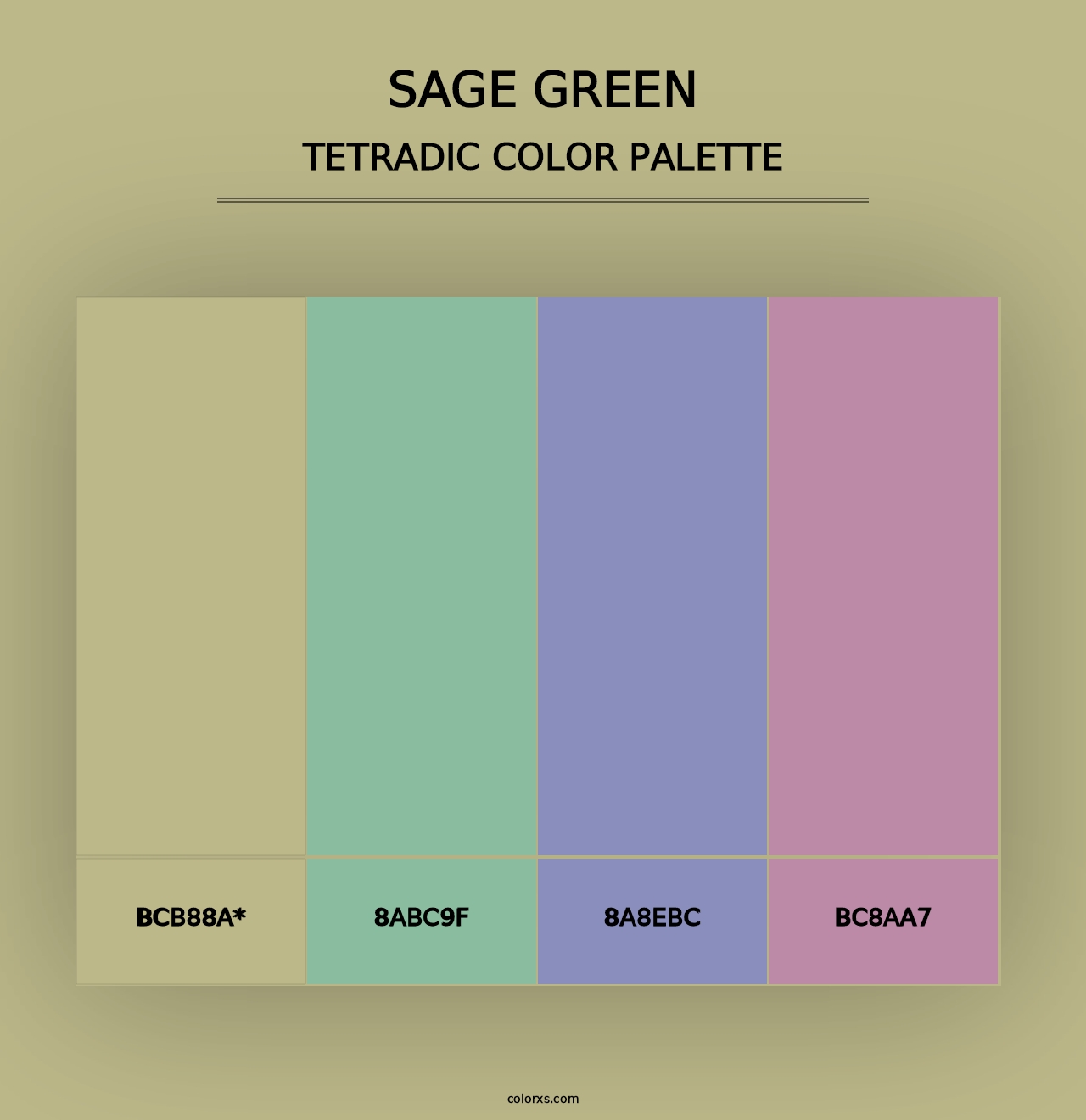 Sage Green - Tetradic Color Palette